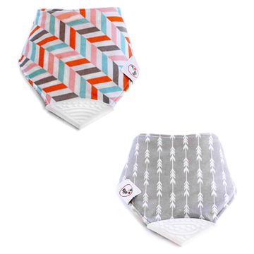 Babero con mordedor Líneas