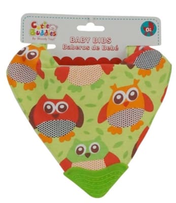 Babero con mordedor Búhos1