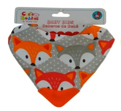 Babero con mordedor Zorros1