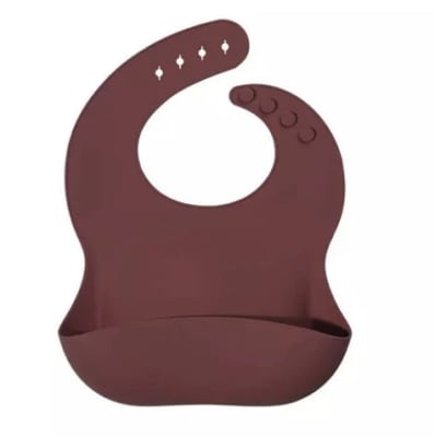 Babero silicona burdeo1