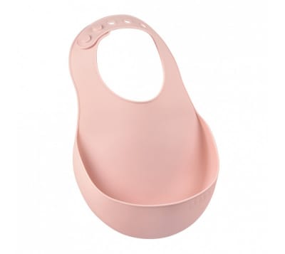 Babero silicona rosa1
