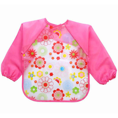 Babero con mangas Flores1