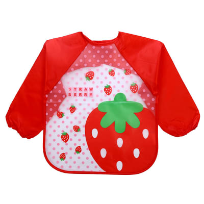 Babero con mangas Frutilla1