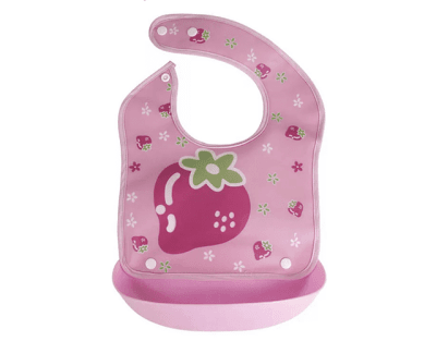 Babero con recolector desmontable Frutilla1