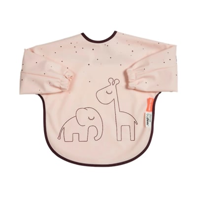 Babero con mangas Puntos Rosa1