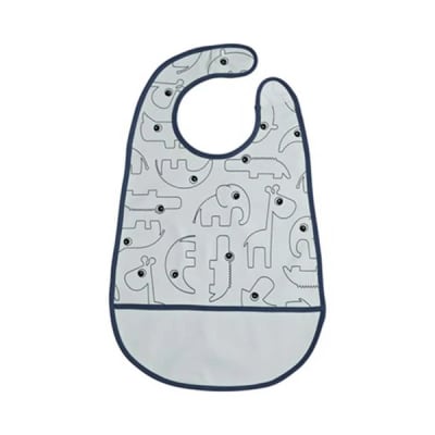 Babero impermeable Mis Amigos azul1