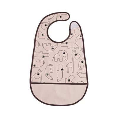 Babero impermeable Mis Amigos rosa1