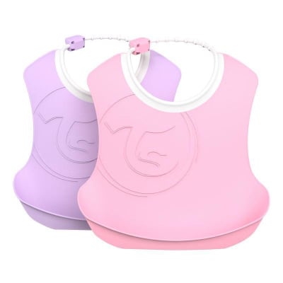 Set 2 baberos rosado-morado1