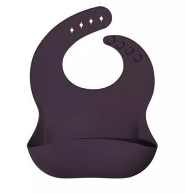 Babero silicona morado1