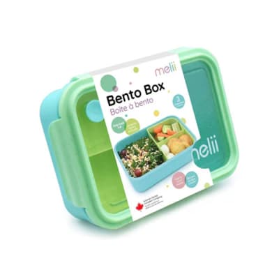 Lonchera Bento Box con divisor azul