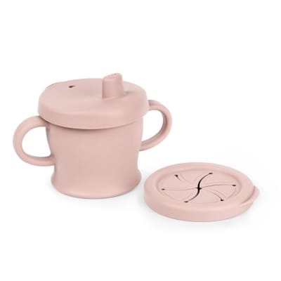 Vaso de silicona Sip-N-Snack rosa
