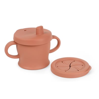 Vaso de silicona Sip-N-Snack rust1