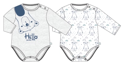 Pack 2 bodies manga larga Hello1