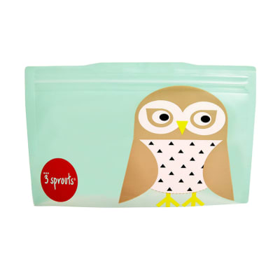 Bolsas reutilizables para colaciones Búho1