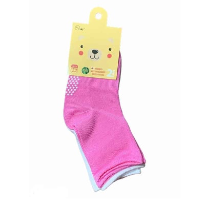 Pack 2 calcetines (blanco-rosado)1