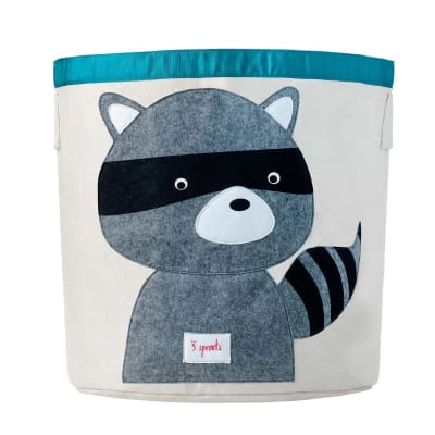 Canasto para juguetes Mapache Gris1