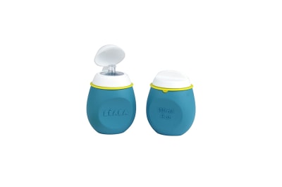 Cantimplora Babysqueez + envase para rellenar azul1