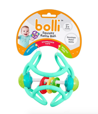 Mordedor sonajero sensorial turquesa1