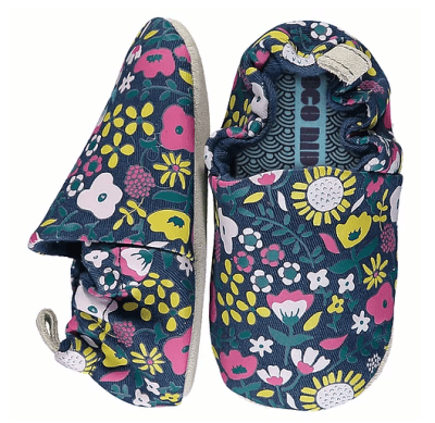 Mini Shoes/Mocs Wildflowers Navy1