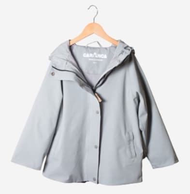 Chaqueta impermeable gris1