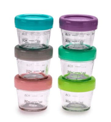 Set de 6 contenedores de vidrio1