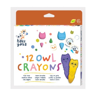 Crayones 12 colores Búhos