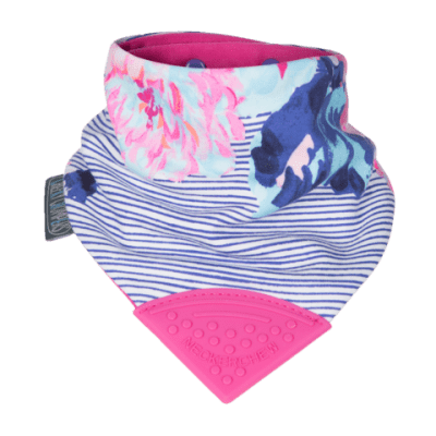 Babero con mordedor Joules Flower & Stripes1