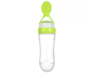 Cuchara dosificadora de alimentos verde