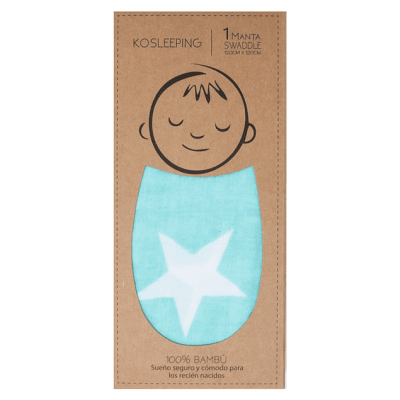Manta swaddle verde agua