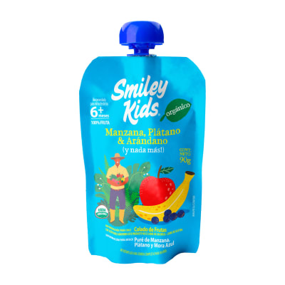 Compota orgánica Manzana, Plátano & Arándano1