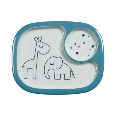 Mini Plato con compartimientos Yummy Dreamy Dots Azul1