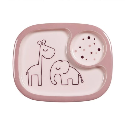 Mini Plato con compartimientos Yummy Dreamy Dots Rosa1