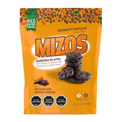 Galletas de arroz Chocolate Naranja (150 gramos)1
