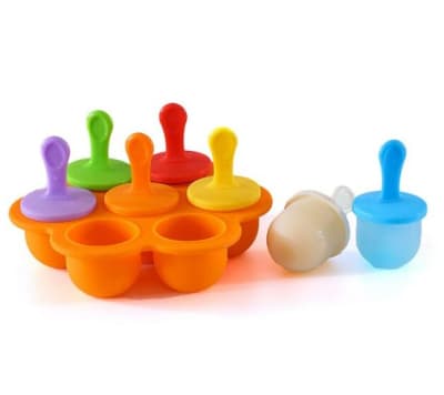 Molde de silicona para helados naranjo1