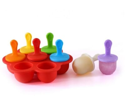 Molde de silicona para helados rojo1