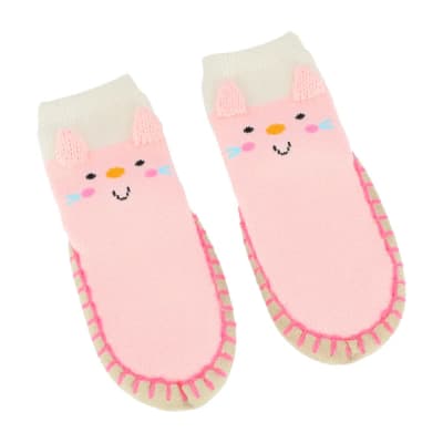 Pantufla calcetín rosado2