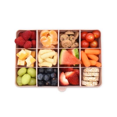 Contenedor de snack rosado