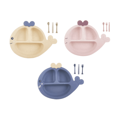 Set plato+cubiertos Ballena1