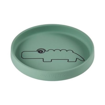 Plato de silicona antideslizante croco verde1
