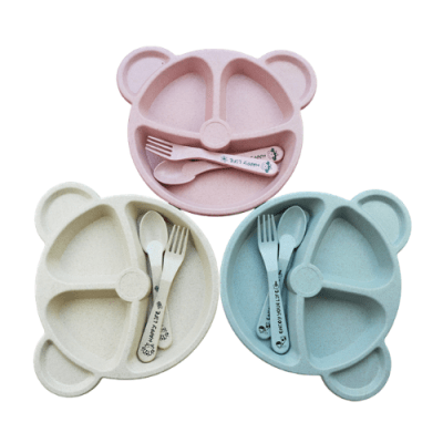 Set plato+ cubiertos Osito1