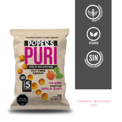 Puri Popers Tomate Albahaca (25 gramos)1