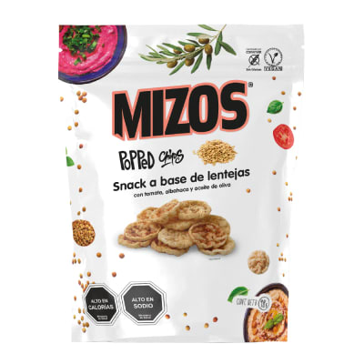 Popped Chips de lentejas con tomate y albahaca (105 gramos)1