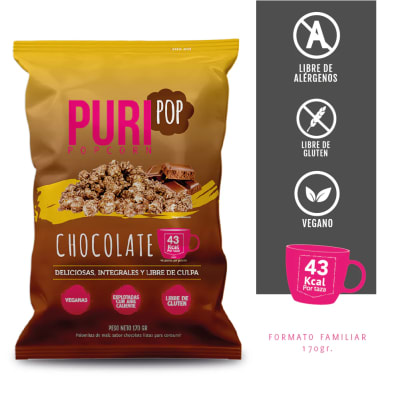 Puripop Popcorn Chocolate (170 gramos)