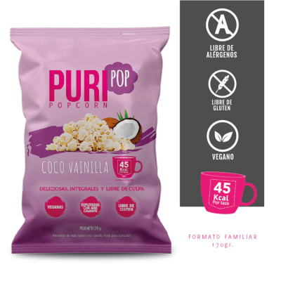 Puripop Popcorn Coco Vainilla (170 gramos)