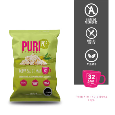 Puripop Popcorn Oliva Sal de Mar (12 gramos)1