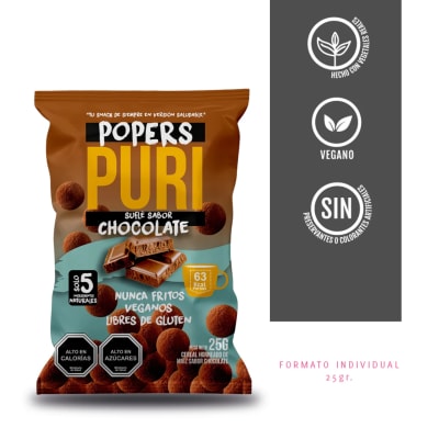 Puri Popers Chocolate (25 gramos)