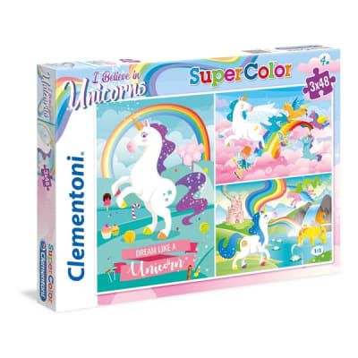 Puzzles 3 en 1 Unicornios