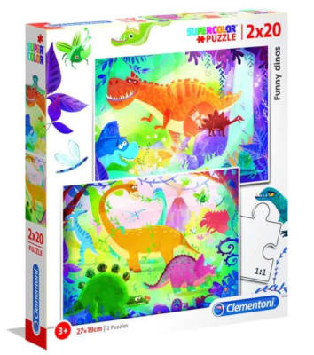 Puzzles 2 en 1 Dinos Divertidos