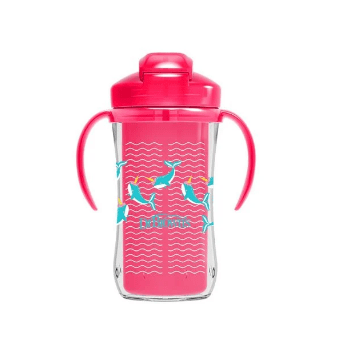 Vaso térmico con bombilla Delfines1