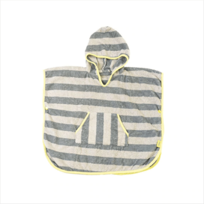 Toalla poncho gris1